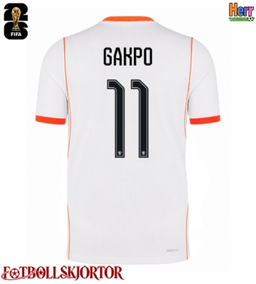 Nederländerna Cody Gakpo #11 Bortatröja VM 2026 Kortärmad